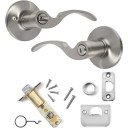 Dynasty Hardware MON-30-US15 Monterey Lever Privacy Set, Satin Nickel
