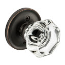Dynasty Hardware DYN-1830-PASS-10B Classic Rosette, Crystal Style Door Knob, Passage Set, Oil Rubbed Bronze