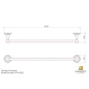 Dynasty Hardware 2602-ORB Newport 24-Inch Single Towel Bar, Oil Rubbed Bronze