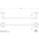 Dynasty Hardware 3818-ORB Palisades 18" Single Towel Bar Oil Rubbed Bronze