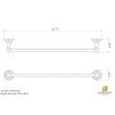 Dynasty Hardware 3824-ORB Palisades 24" Single Towel Bar Oil Rubbed Bronze