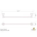 Dynasty Hardware 4002-SN Manhattan 24-Inch Single Towel Bar, Satin Nickel