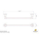 Dynasty Hardware 4003-ORB Manhattan 18" Single Towel Bar Oil Rubbed Bronze