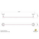 Dynasty Hardware 7524-SN Bel-Air 24" Single Towel Bar Satin Nickel