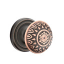 Emtek 8050-LN-US10B Lancaster Door Knob Dummy Set With Regular Rosette Oil Rubbed Bronze