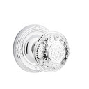 Emtek 8057-LN-US26 Lancaster Door Knob Dummy Set With Ribbon & Reed Rosette Polished Chrome
