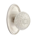 Emtek 8520-LN-US15 Lancaster Door Knob Dummy Set With Oval Rosette Satin Nickel
