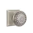 Emtek 8531-LN-US15A Lancaster Door Knob Dummy Set With Quincy Rosette Pewter