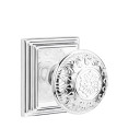 Emtek 8561-LN-US26 Lancaster Door Knob Dummy Set With Wilshire Rosette Polished Chrome