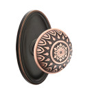 Emtek 8220-LN-US10B Lancaster Door Knob Privacy Set With Oval Rosette Oil Rubbed Bronze