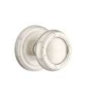 Emtek 8050-RBK-US15 Ribbon & Reed Door Knob Dummy Set With Regular Rosette Satin Nickel