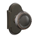 Emtek 8058-RBK-US10B Ribbon & Reed Door Knob Dummy Set With #8 Rosette Oil Rubbed Bronze