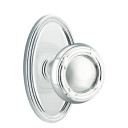 Emtek 8520-RBK-US26 Ribbon & Reed Door Knob Dummy Set With Oval Rosette Polished Chrome