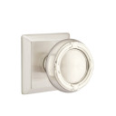 Emtek 8531-RBK-US15 Ribbon & Reed Door Knob Dummy Set With Quincy Rosette Satin Nickel