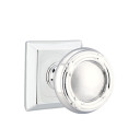 Emtek 8531-RBK-US26 Ribbon & Reed Door Knob Dummy Set With Quincy Rosette Polished Chrome