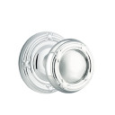 Emtek 8107-RBK-US26 Ribbon & Reed Door Knob Passage Set With Ribbon & Reed Rosette Polished Chrome