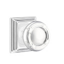 Emtek 8161-RBK-US26 Ribbon & Reed Door Knob Passage Set With Wilshire Rosette Polished Chrome