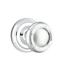 Emtek 8200-RBK-US26 Ribbon & Reed Door Knob Privacy Set With Regular Rosette Polished Chrome