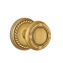 Emtek 8201-RBK-US7 Ribbon & Reed Door Knob Privacy Set With Rope Rosette French Antique