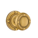 Emtek 8207-RBK-US7 Ribbon & Reed Door Knob Privacy Set With Ribbon & Reed Rosette French Antique