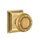 Emtek 8261-RBK-US7 Ribbon & Reed Door Knob Privacy Set With Wilshire Rosette French Antique