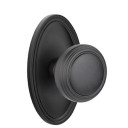 Emtek 8120-NW-US19 Norwich Door Knob Passage Set With Oval Rosette Flat Black