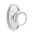 Emtek 8120-NW-US26 Norwich Door Knob Passage Set With Oval Rosette Polished Chrome