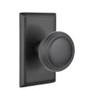 Emtek 8121-NW-US19 Norwich Door Knob Passage Set With Rectangular Rosette Flat Black