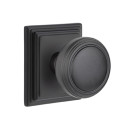 Emtek 8561-NW-US19 Norwich Door Knob Dummy Set With Wilshire Rosette Flat Black