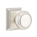 Emtek 8161-NW-US15 Norwich Door Knob Passage Set With Wilshire Rosette Satin Nickel