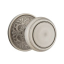 Emtek 8206-NW-US15A Norwich Door Knob Privacy Set With Lancaster Rosette Pewter