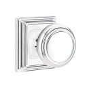 Emtek 8261-NW-US26 Norwich Door Knob Privacy Set With Wilshire Rosette Polished Chrome