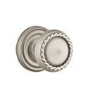 Emtek 8050-RK-US15A Rope Door Knob Dummy Set With Regular Rosette Pewter