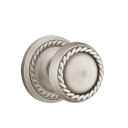 Emtek 8051-RK-US15A Rope Door Knob Dummy Set With Rope Rosette Pewter