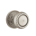 Emtek 8056-RK-US15A Rope Door Knob Dummy Set With Lancaster Rosette Pewter