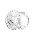 Emtek 8056-RK-US26 Rope Door Knob Dummy Set With Lancaster Rosette Polished Chrome