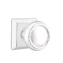 Emtek 8531-RK-US26 Rope Door Knob Dummy Set With Quincy Rosette Polished Chrome