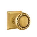 Emtek 8531-RK-US7 Rope Door Knob Dummy Set With Quincy Rosette French Antique