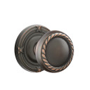 Emtek 8107-RK-US10B Rope Door Knob Passage Set With Ribbon & Reed Rosette Oil Rubbed Bronze