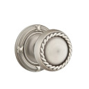Emtek 8107-RK-US15A Rope Door Knob Passage Set With Ribbon & Reed Rosette Pewter