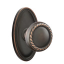 Emtek 8120-RK-US10B Rope Door Knob Passage Set With Oval Rosette Oil Rubbed Bronze