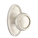 Emtek 8120-RK-US15 Rope Door Knob Passage Set With Oval Rosette Satin Nickel