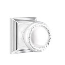 Emtek 8161-RK-US26 Rope Door Knob Passage Set With Wilshire Rosette Polished Chrome