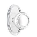 Emtek 8220-RK-US26 Rope Door Knob Privacy Set With Oval Rosette Polished Chrome