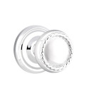 Emtek 8221-RK-US26 Rope Door Knob Privacy Set With Rectangular Rosette Polished Chrome