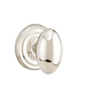 Emtek 8050-E-US14 Egg Door Knob Dummy Set With Regular Rosette Polished Nickel