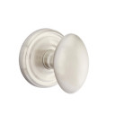 Emtek 8050-E-US15 Egg Door Knob Dummy Set With Regular Rosette Satin Nickel