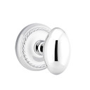Emtek 8051-E-US26 Egg Door Knob Dummy Set With Rope Rosette Polished Chrome