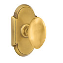 Emtek 8058-E-US7 Egg Door Knob Dummy Set With #8 Rosette French Antique