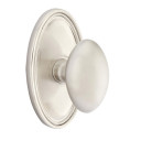 Emtek 8520-E-US15 Egg Door Knob Dummy Set With Oval Rosette Satin Nickel
